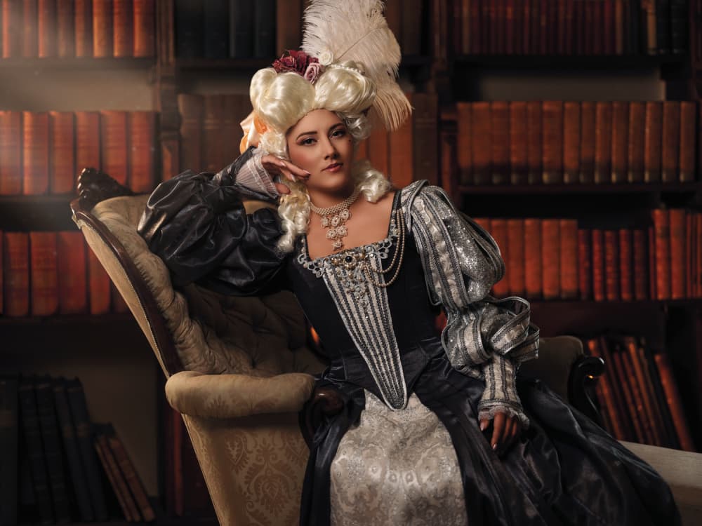 Regal Library Lady by Martin Lee — canvas wall art