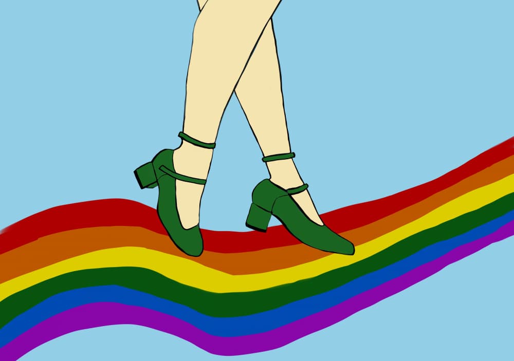 Walking the Rainbow Path by Sharyn Bursic — canvas wall art
