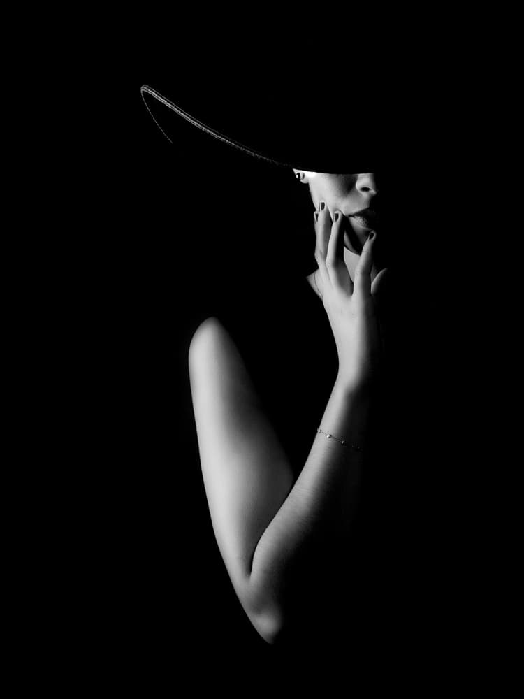 Mysterious Woman Black Hat by Strugala Didier — canvas wall art