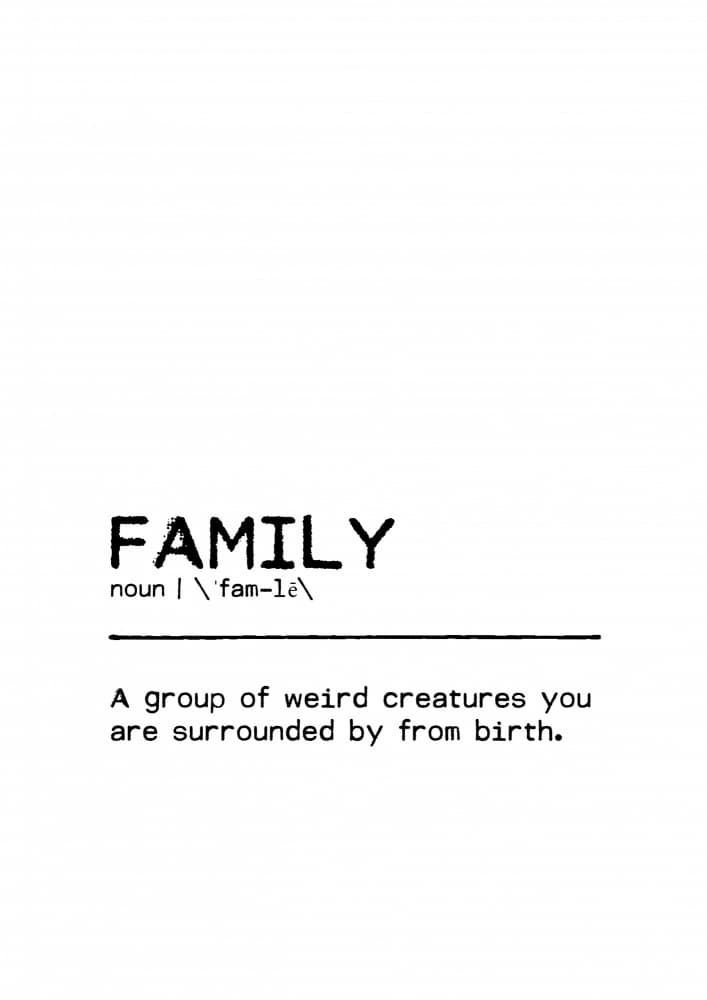 Funny Family Definition by Orara Studio — canvas wall art