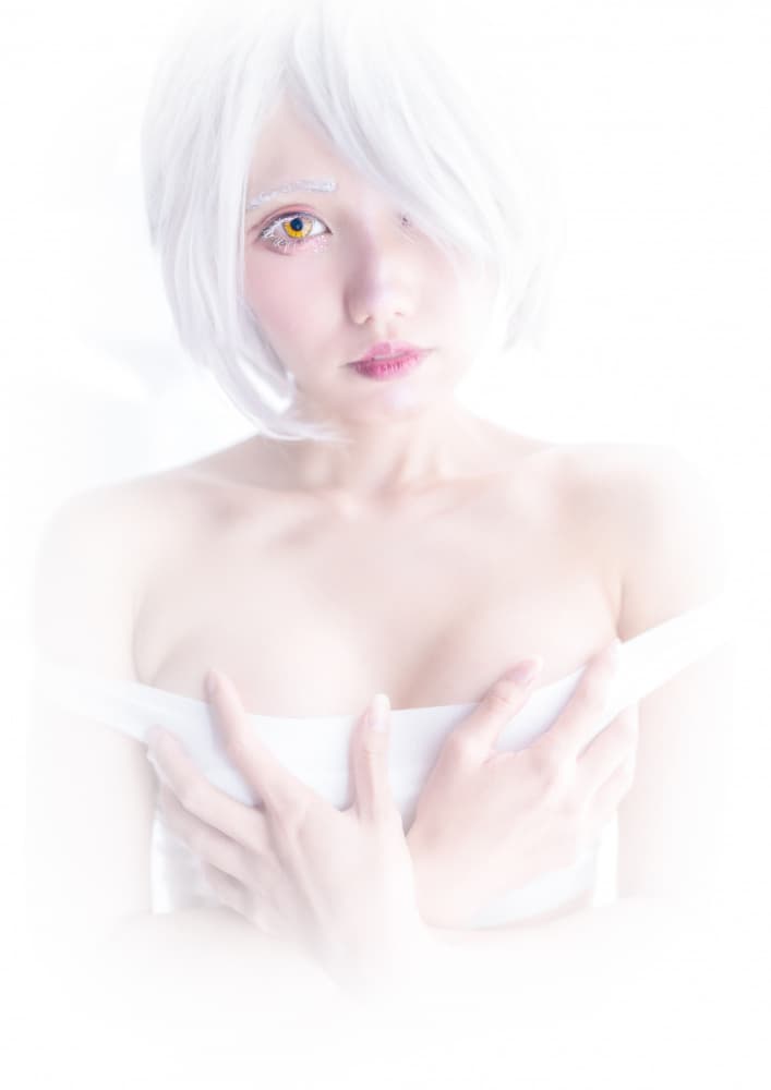 Ethereal White Portrait by YASUTOSHI HONJO — canvas wall art