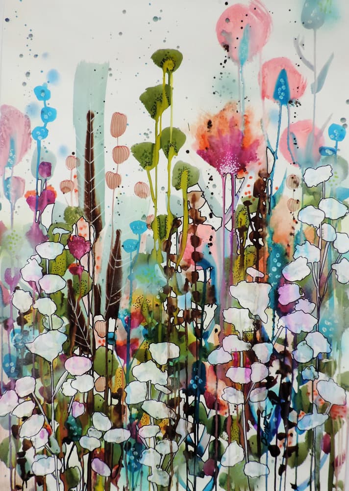 Vibrant Floral Dream by Sylvie Demers — canvas wall art