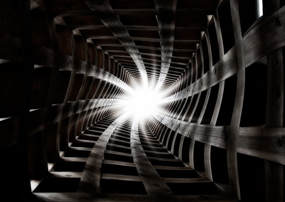 Light Tunnel Perspective by Keisuke Ikeda @ blackcoffee — canvas wall art