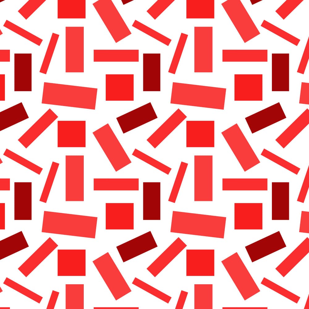 Scattered Red Shapes by Michele Channell — canvas wall art