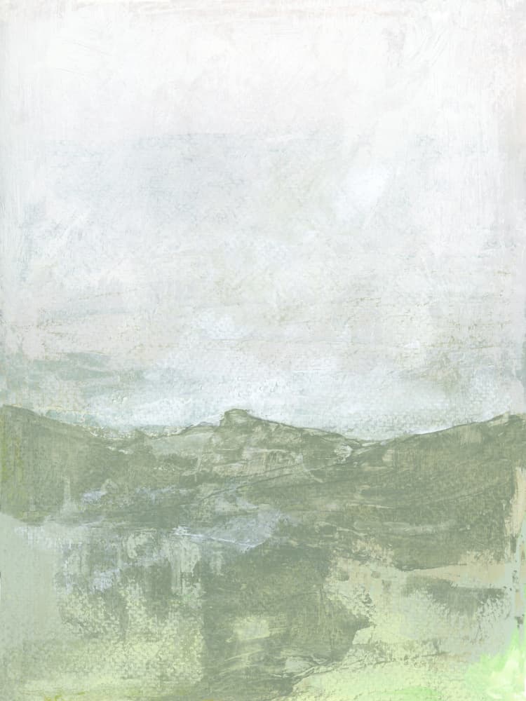 Serene Green Landscape by cartissi — canvas wall art