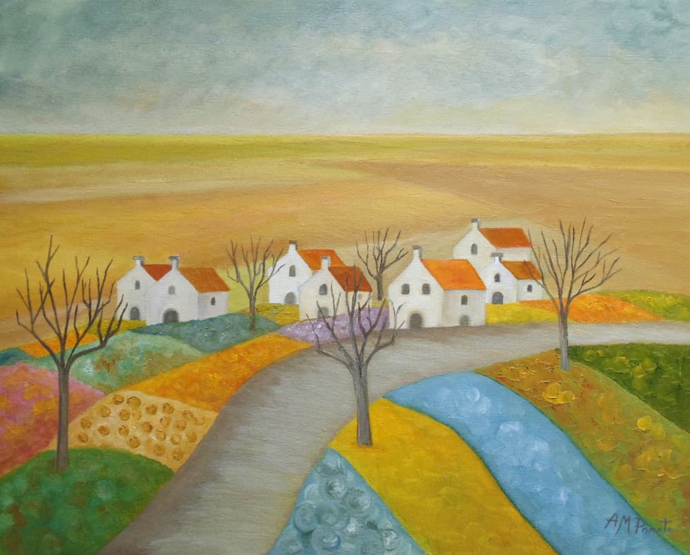 Peaceful Country Village by Angeles M. Pomata — canvas wall art