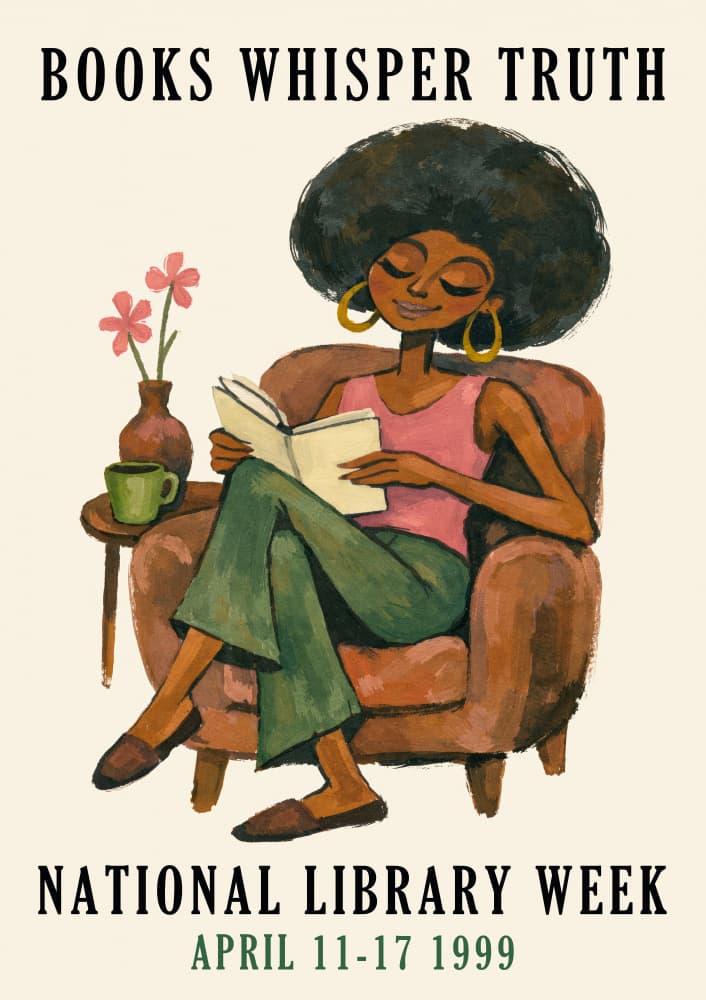 Afro Woman Reading by Patryk Krygowski — canvas wall art
