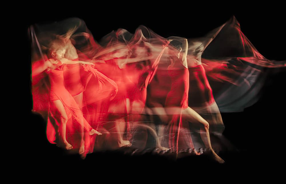 Passionate Red Dance by Tali Stein — canvas wall art