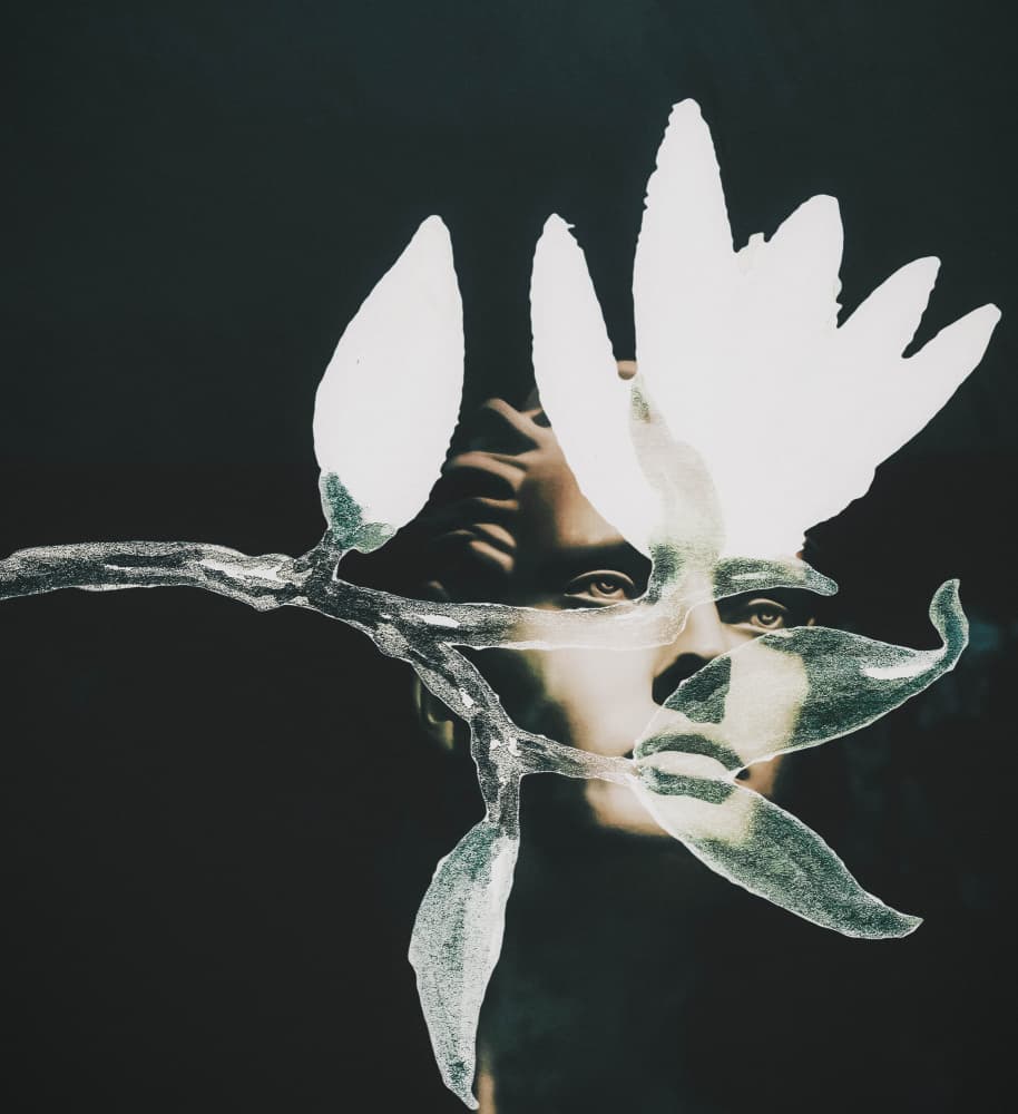Mysterious Floral Portrait by Beate Tubach — canvas wall art