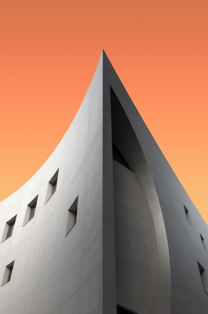 Modern Architectural Curve by Yujie Zhang — canvas wall art