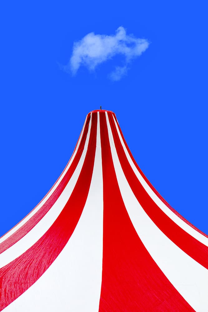 Red and White Big Top by Massimo Della Latta — canvas wall art