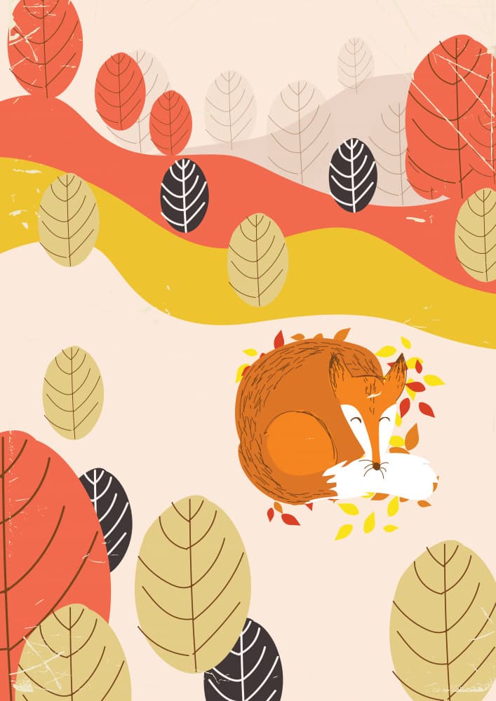 Cozy Autumn Fox by Nicholas — canvas wall art