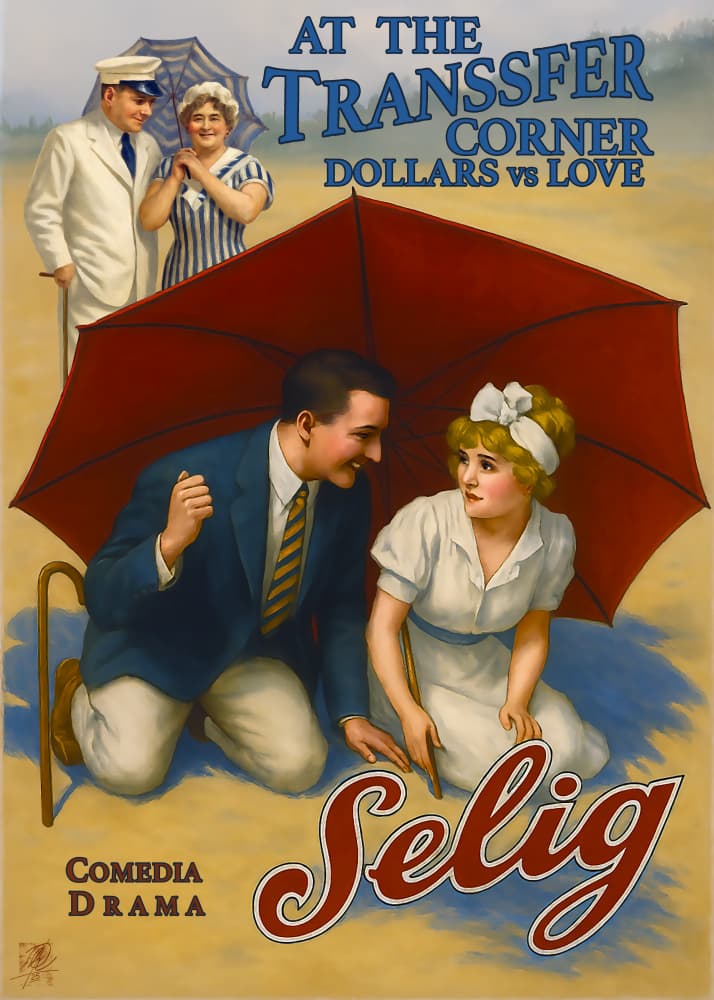 Vintage Beach Romance by Osvaldo Russo — canvas wall art