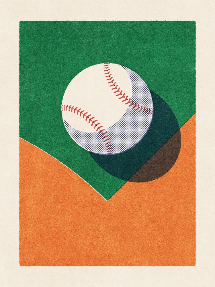 Baseball Diamond View by Daniel Coulmann — canvas wall art
