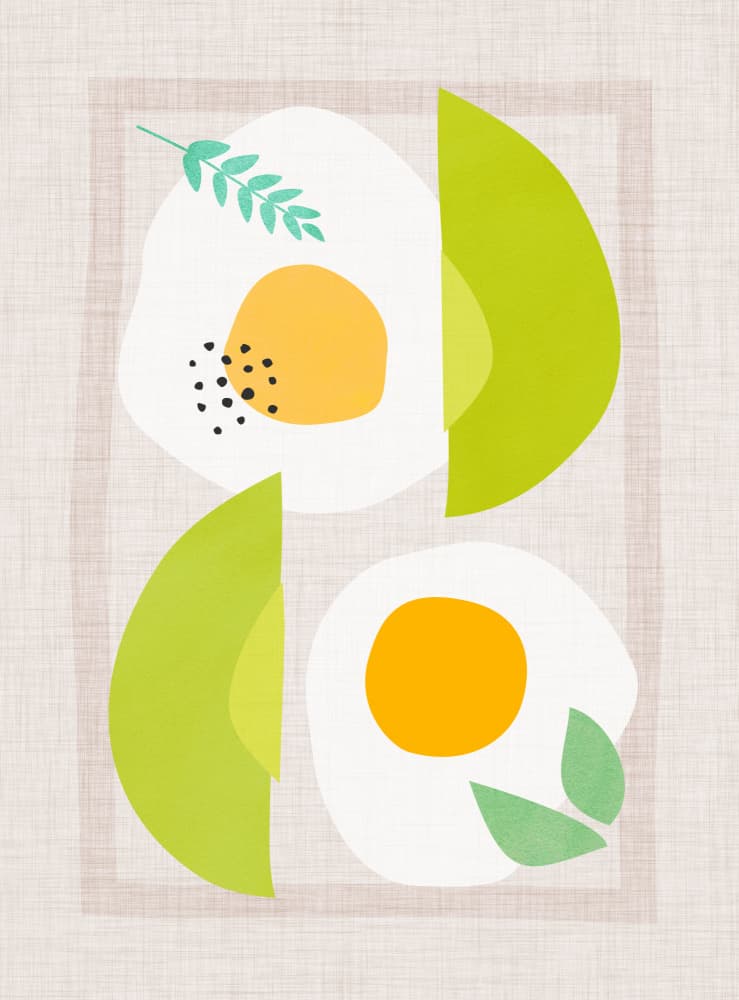 Modern Breakfast Abstract by Kristian Gallagher — canvas wall art