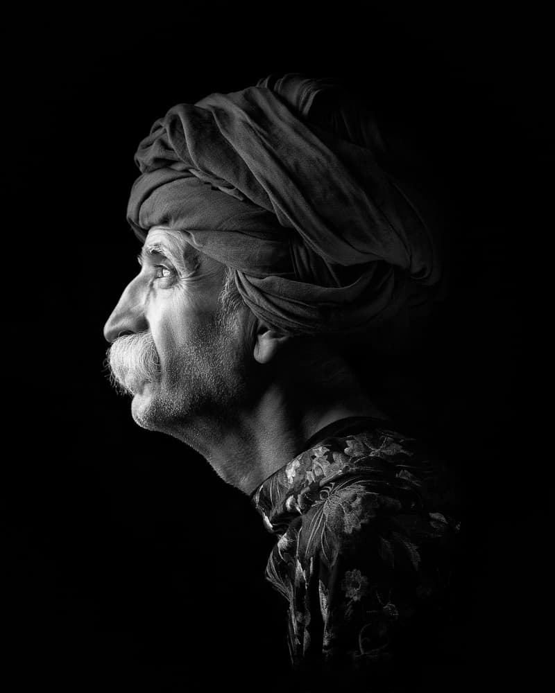 Dignified Man's Profile by Mehdi Mokhtari — canvas wall art
