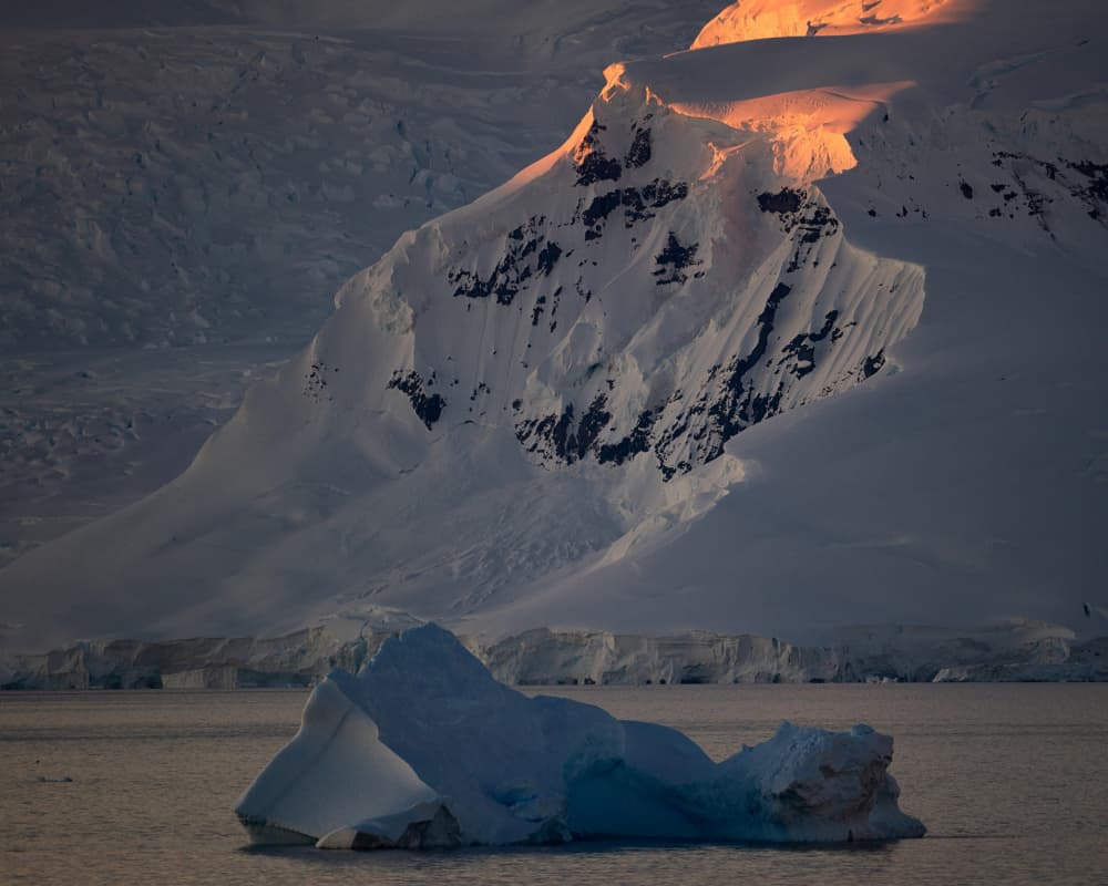 Golden Mountain Iceberg by Chuanxu Ren — canvas wall art