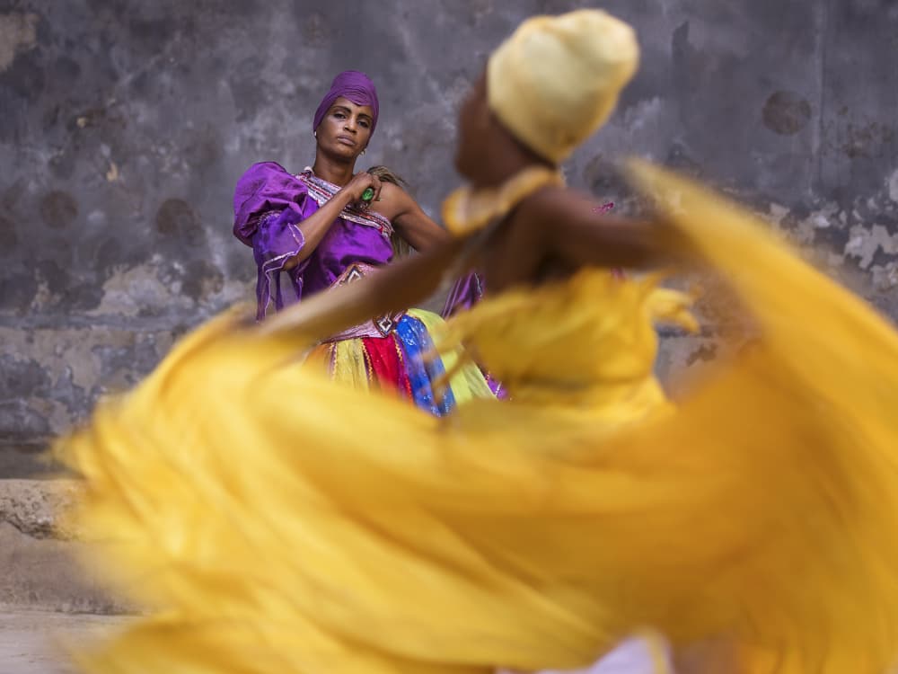 Vibrant Cultural Dance by Dan Mirica — canvas wall art