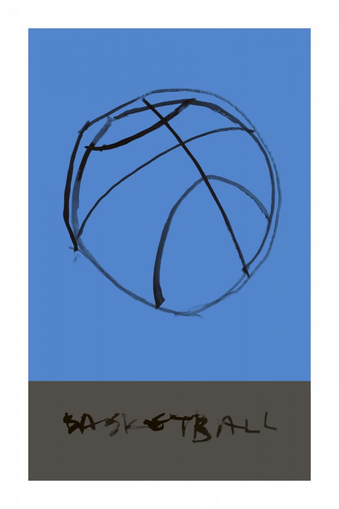 Basketball Sketch by cartissi — canvas wall art