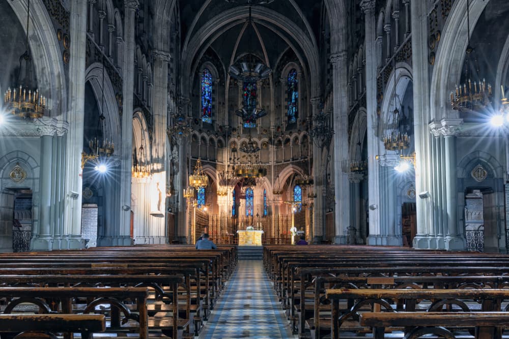 Grand Church Interior by TONY GORAN — canvas wall art