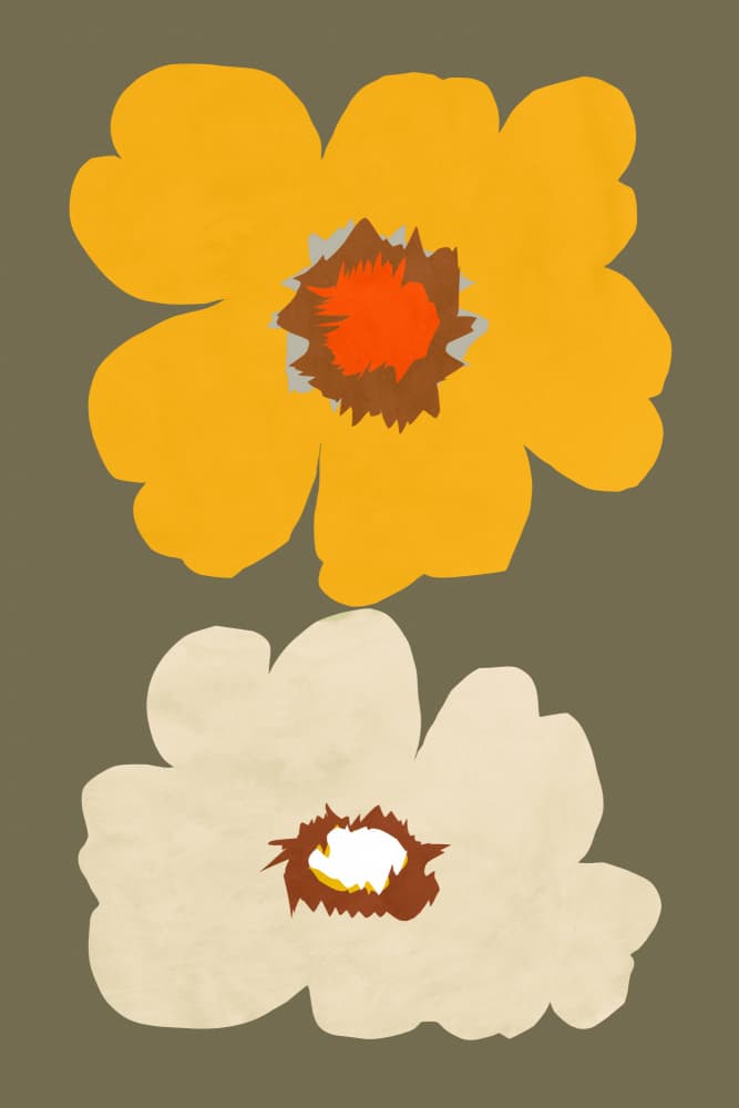Abstract Floral Blooms by cartissi — canvas wall art