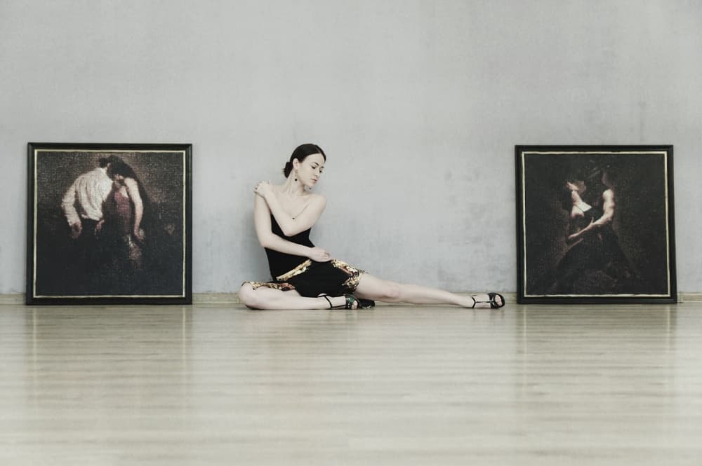 Romantic Dancer's Reflection by Ksenia Sinyavina — canvas wall art
