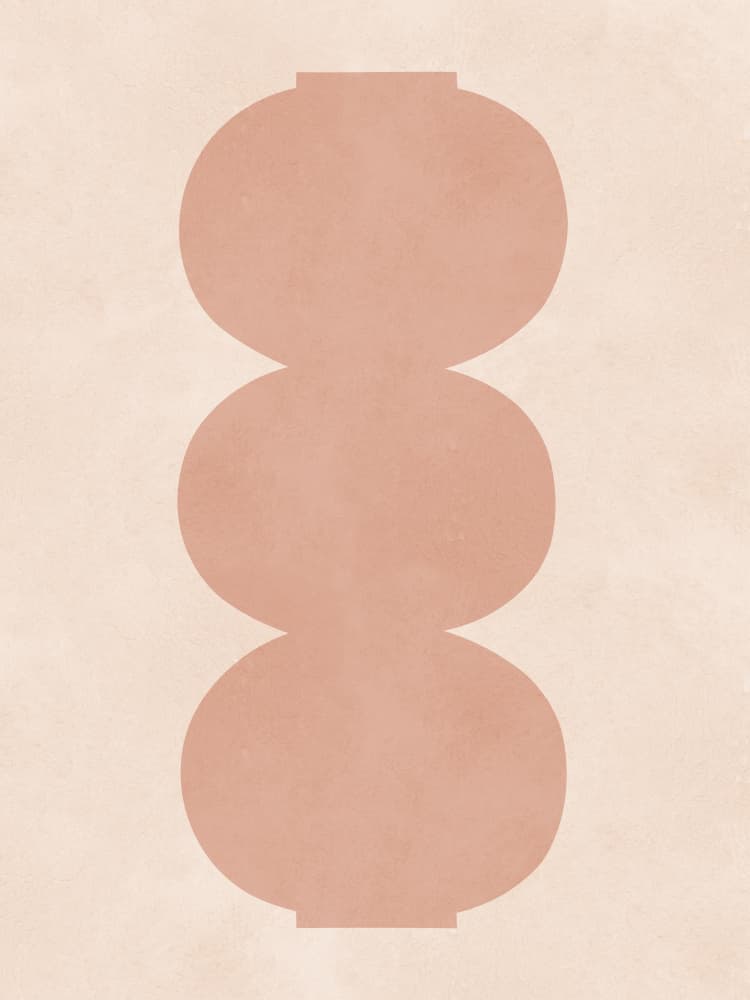 Stacked Terracotta Shapes by Vitor Costa — canvas wall art
