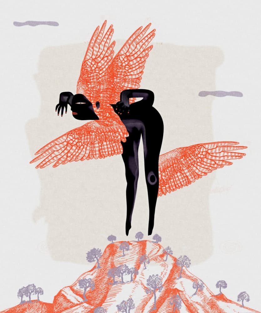 Mystical Winged Figure by Luca di Napoli — canvas wall art