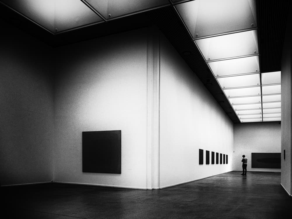 Modern Gallery Contemplation by Holger Droste — canvas wall art