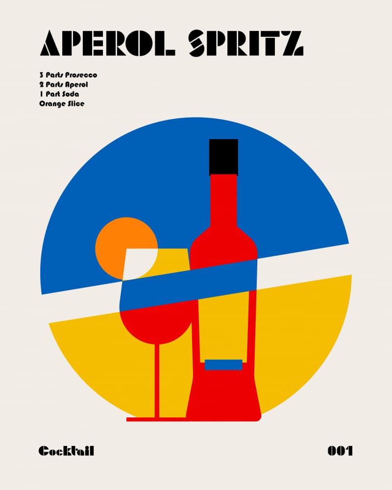 Bold Geometric Cocktail Recipe by Retrodrome — canvas wall art