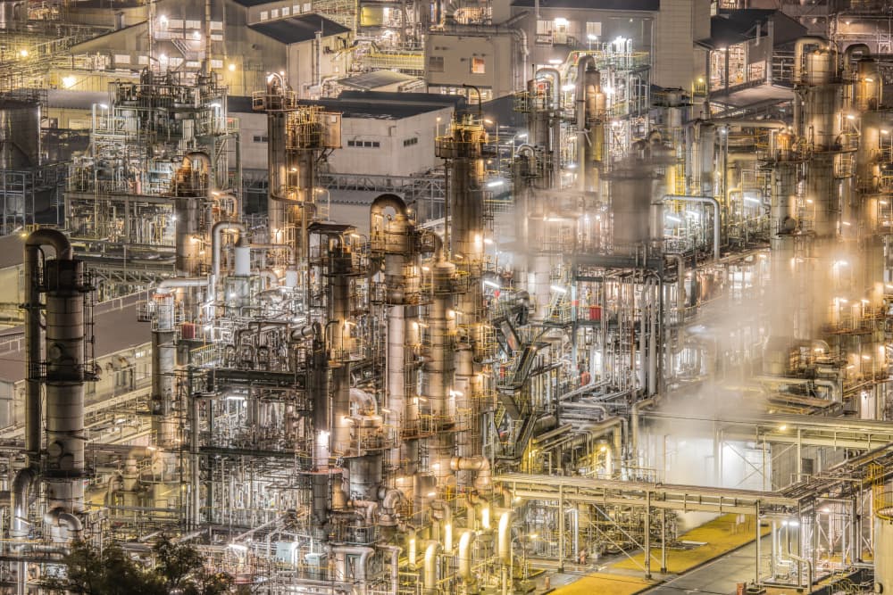 Industrial Night Glow by Kobayashi Tetsurou — canvas wall art