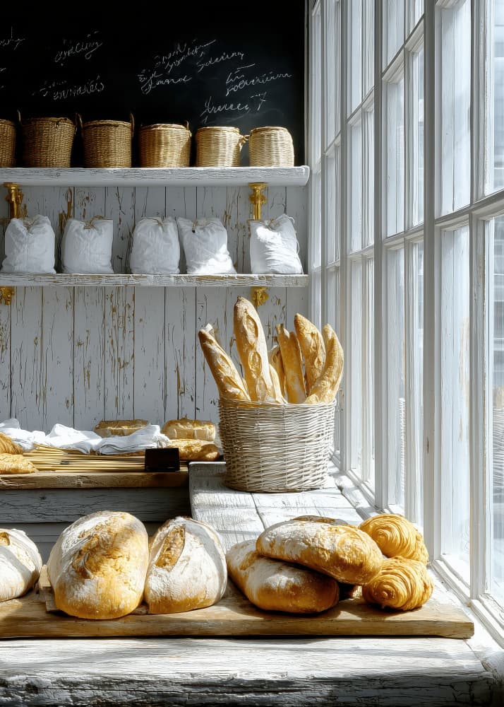 Artisan Bakery Window by Justyna Jaszke — canvas wall art