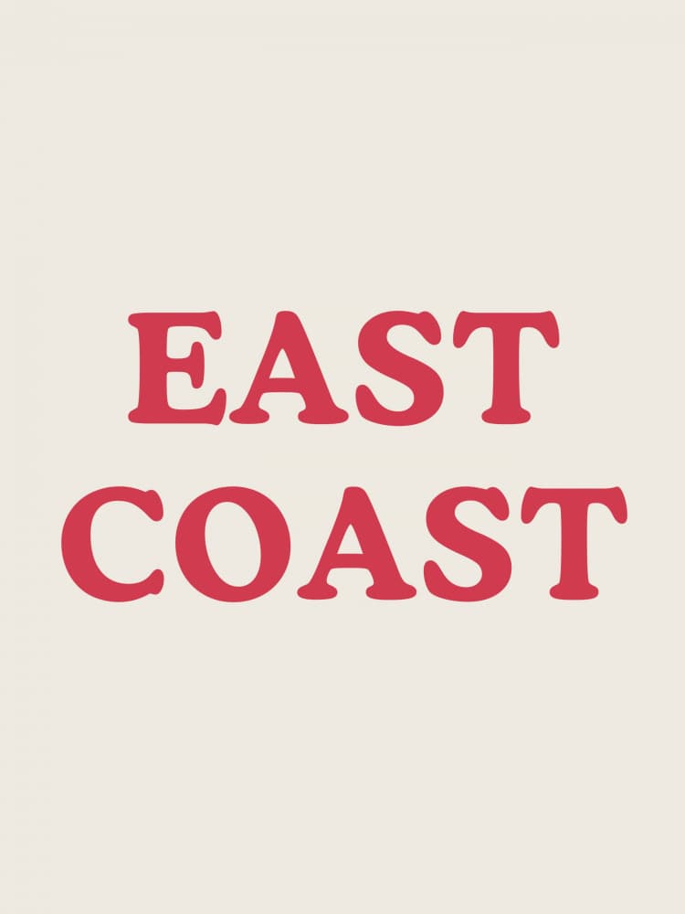 Classic East Coast Text by Jolly and Dash — canvas wall art