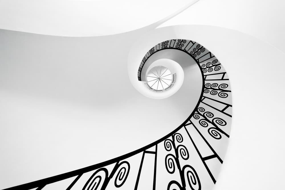 Spiral Staircase Geometry by iso66 — canvas wall art