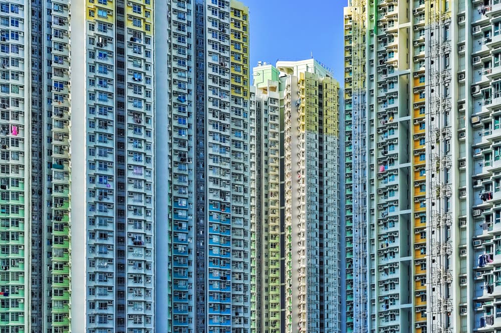 Vibrant Urban Towers by Tong Ho Chung Howard — canvas wall art