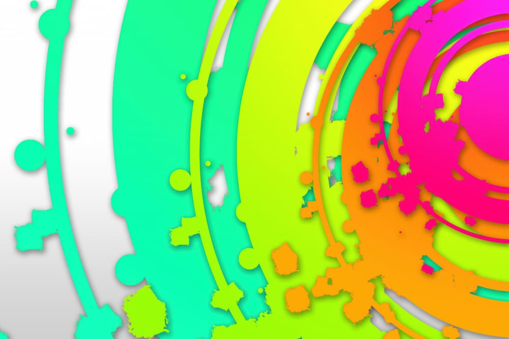 Vibrant Splatter Circles by Rafal Kulik — canvas wall art