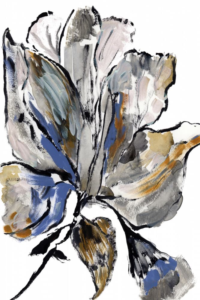Painterly Blue Flower by cartissi — canvas wall art