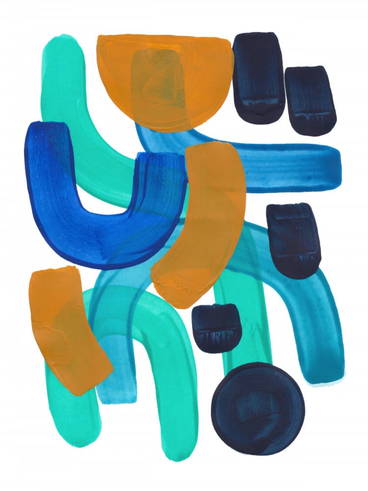 Colorful Abstract Shapes by Ejaaz Haniff — canvas wall art