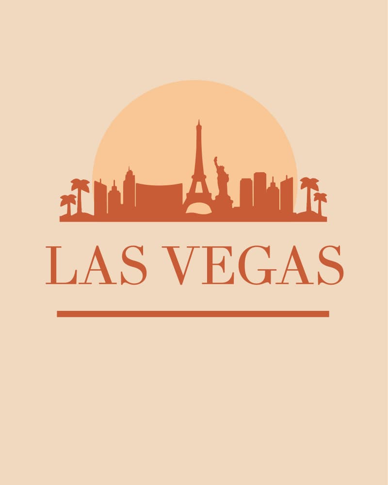 Las Vegas Sunset Skyline by Emiliano Deificus — canvas wall art
