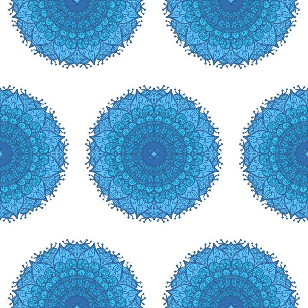 Serene Blue Mandalas by Marika Barsrsind — canvas wall art