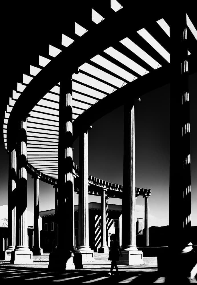 Walking Through Pergola Shadows by Samanta Krivec — canvas wall art