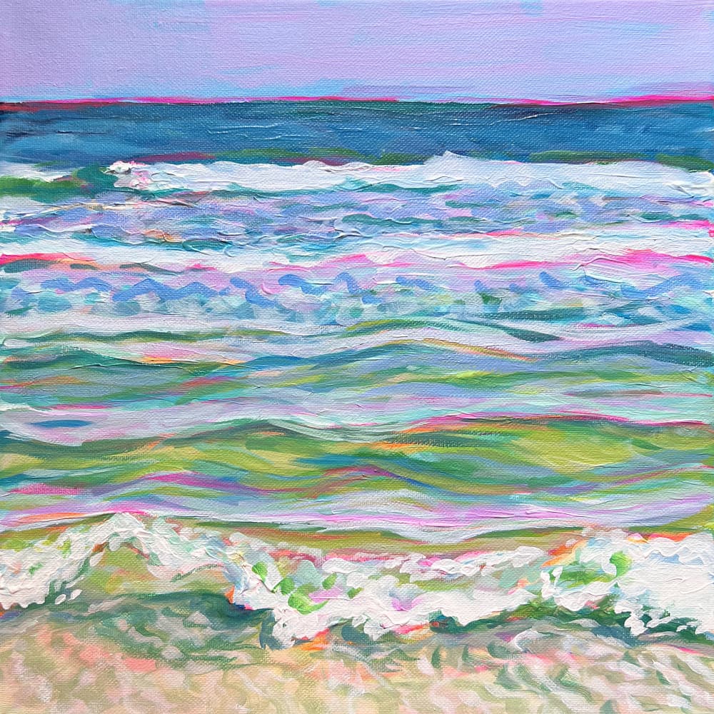 Colorful Ocean Waves by Pauline Wegman | Key and Sea Creative — canvas wall art