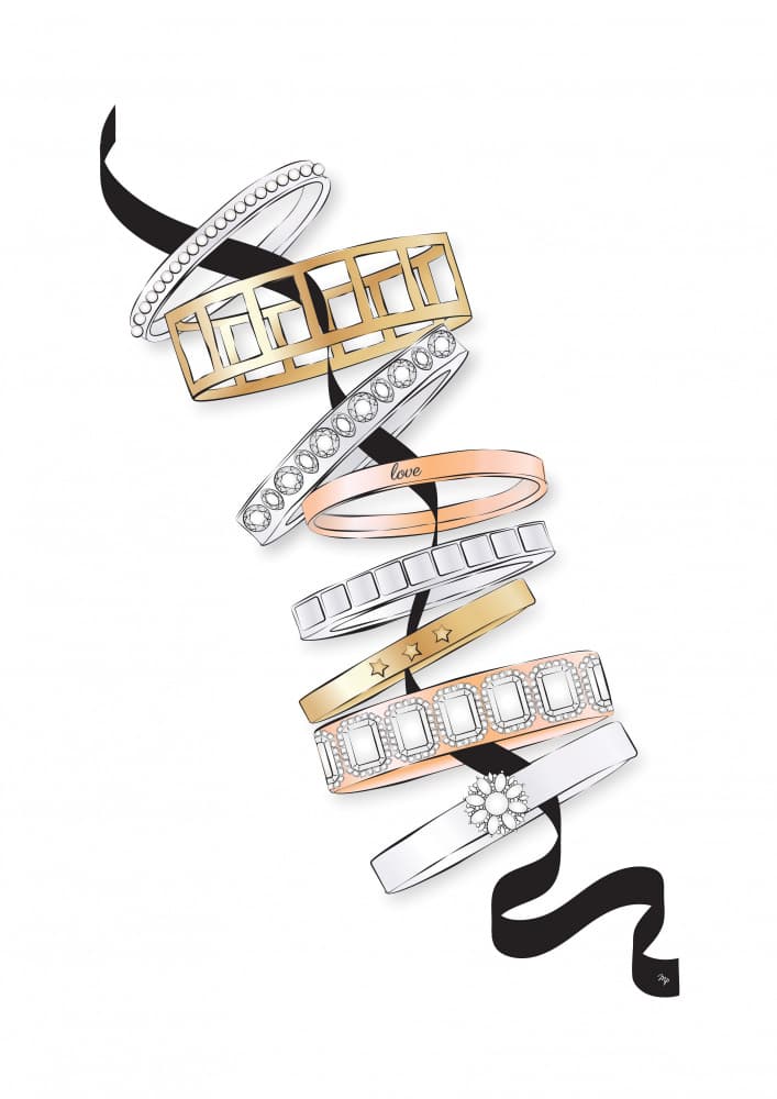 Elegant Bracelet Stack by Martina — canvas wall art