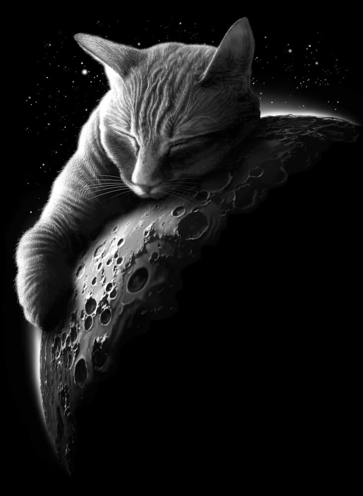 Cosmic Cat Nap by Adam Lawless — canvas wall art