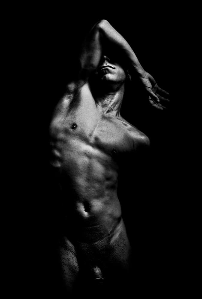 Dramatic Male Body by Oren Hayman — canvas wall art