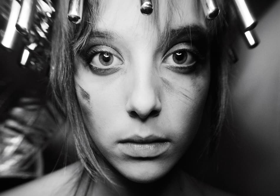 Intense Gaze Portrait by Dimitar Dachev — canvas wall art
