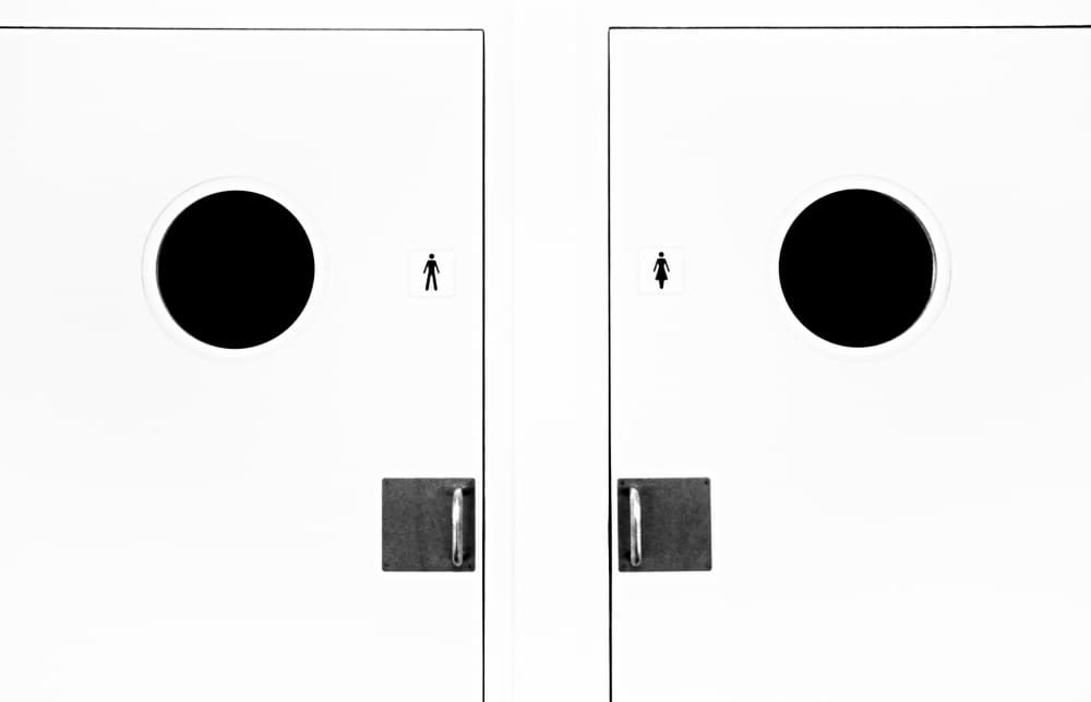 Black White Gender Doors by Paco Palazon — canvas wall art