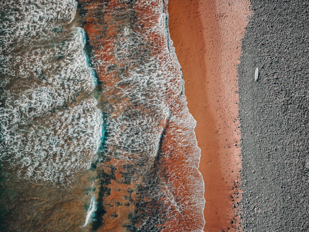 Aerial Beach Surf by Alexander London — canvas wall art