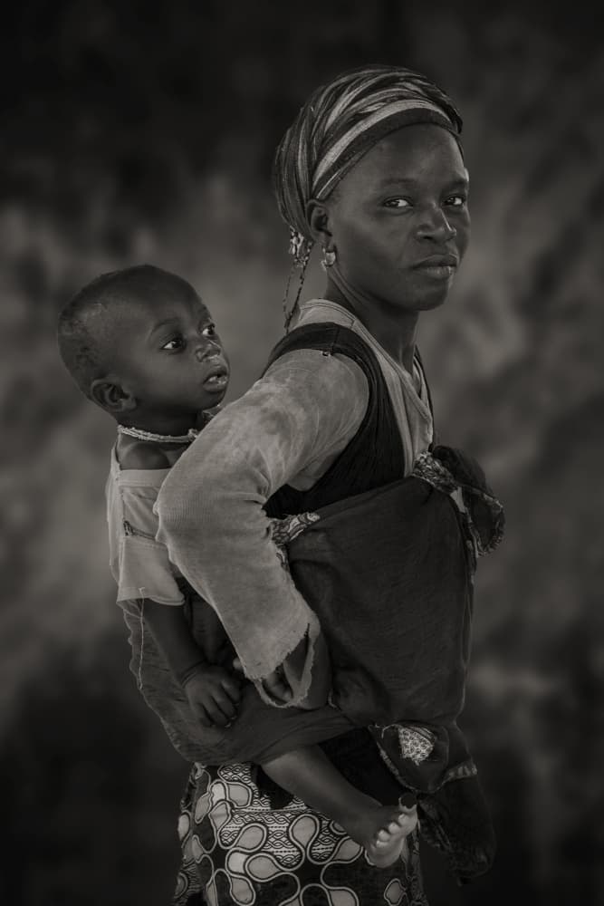 African Mother Child Portrait by Jan Donckers — canvas wall art