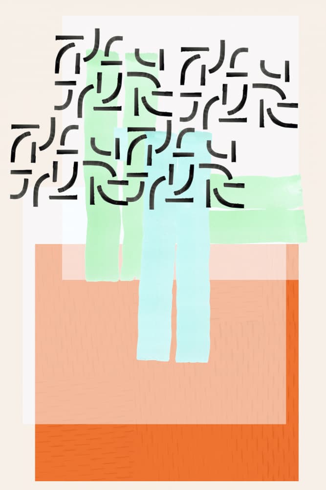 Modern Abstract Figures by cartissi — canvas wall art